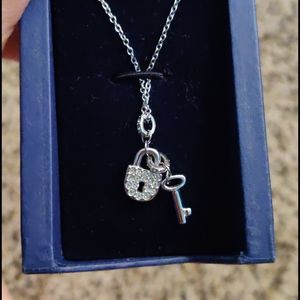 Swarovski Necklace Lock and Key